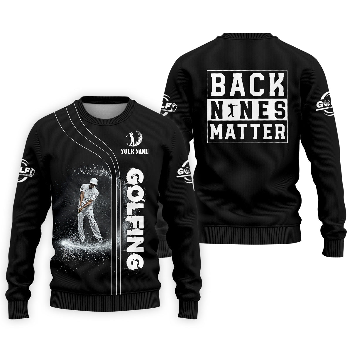 Back Nines Matter Custom Funny Golf Polo Shirt, Dad Golf Gifts