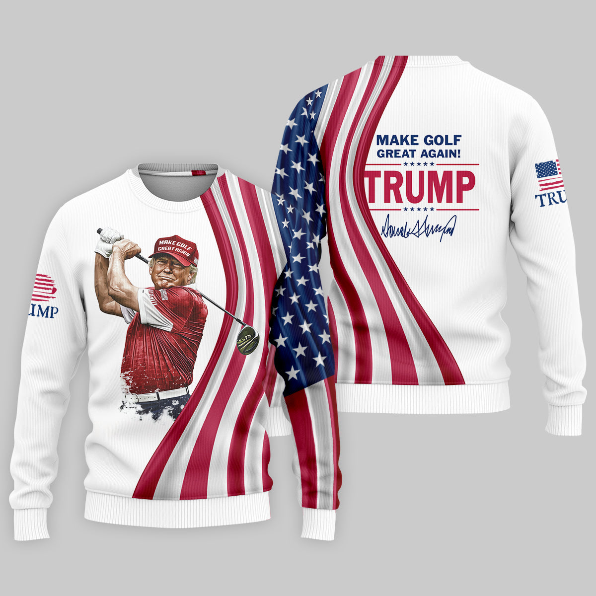 Make Golf Great Again Men's Golf Polo Shirt, Trump Funny Golf Shirt, Christmas Golf Gift