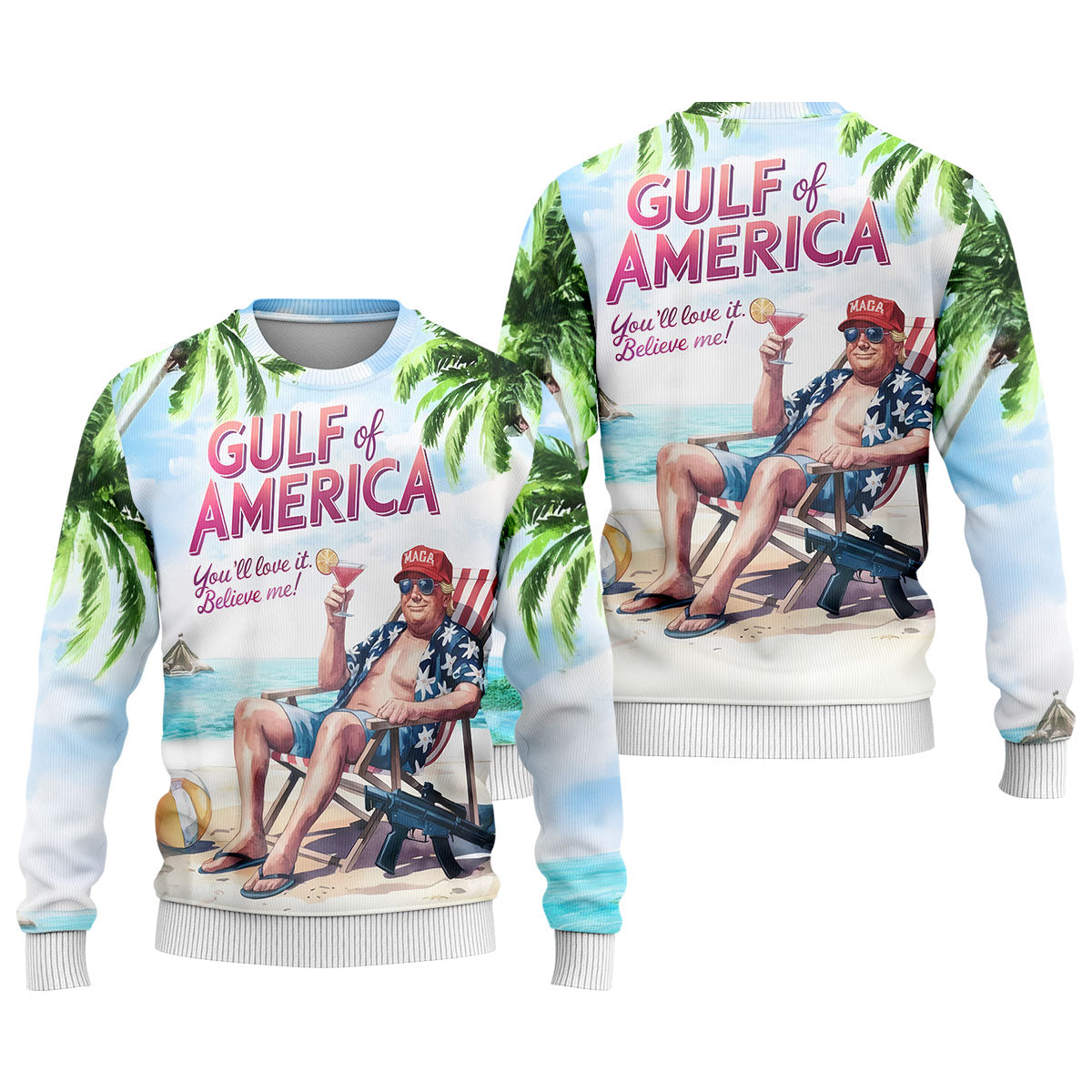 Gulf Of America Shirt, US Patriotic Pride Unisex Tropical Hawaiian Aloha Shirt, Summer Vacation