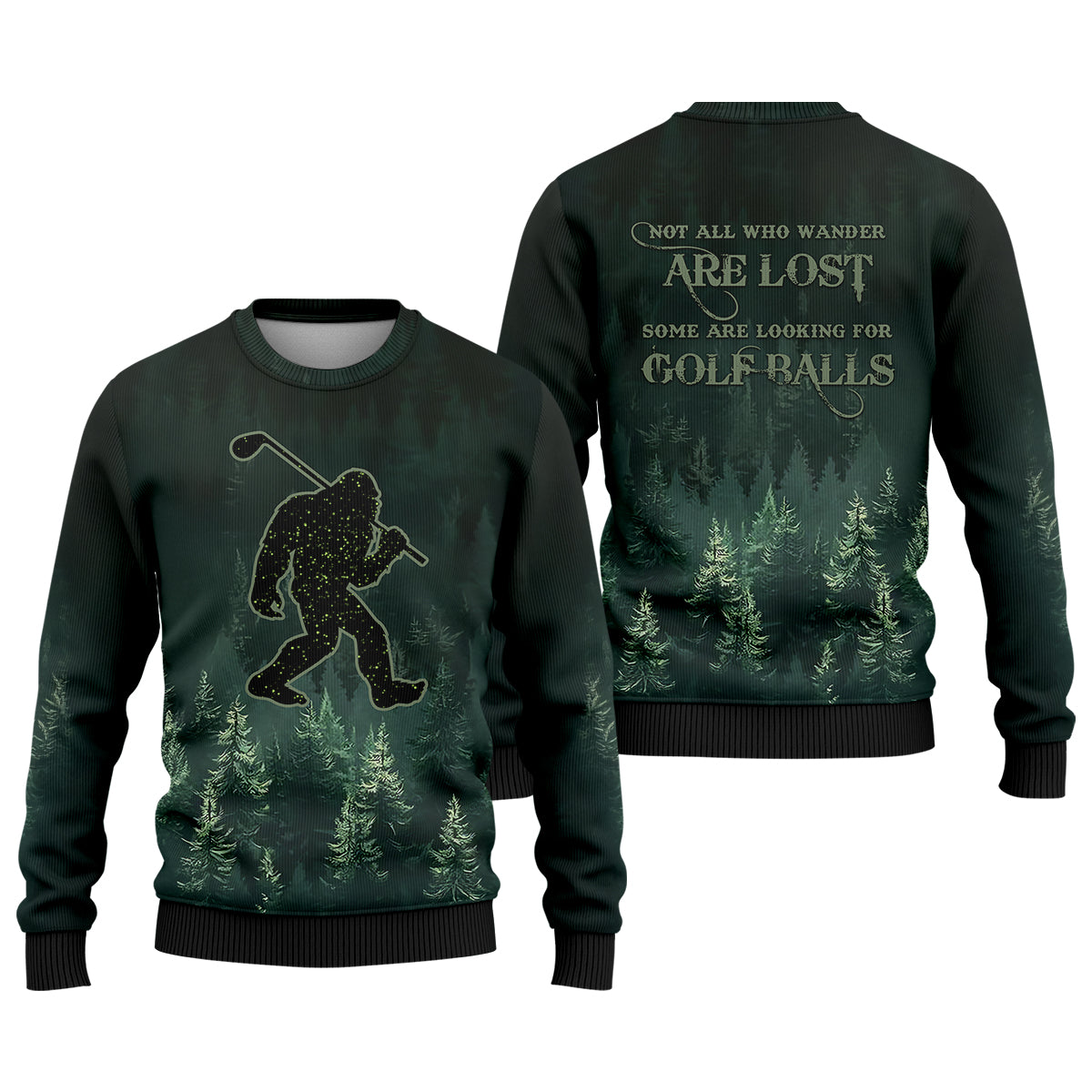 Where Did My Golf Ball Go Bigfoot Men's Golf Polo Shirt, Funny Bigfoot Golf Shirt, Dad Golf Gift