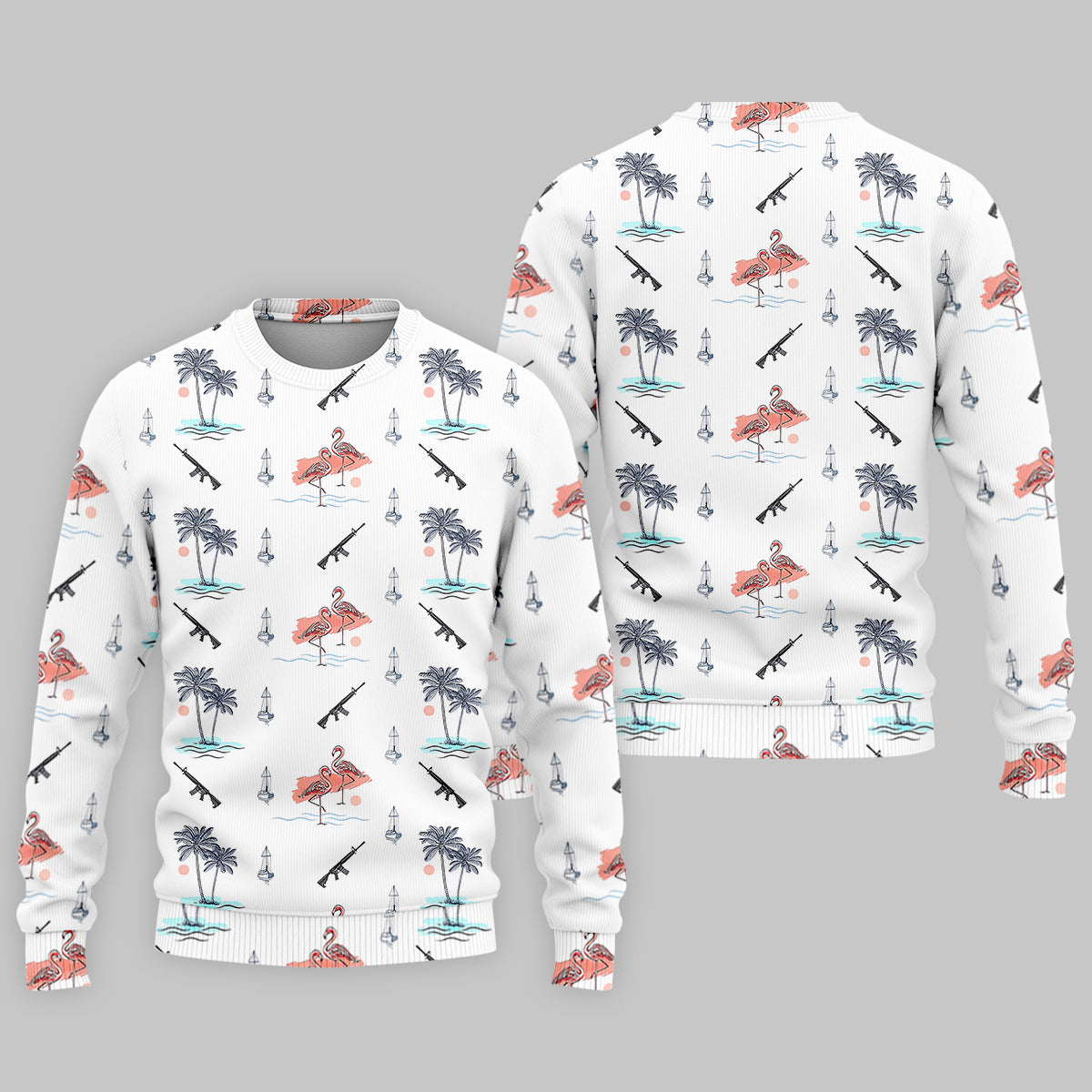 Flamingo Golf Polo Shirt, Mens Golf Gift, Funny Golf Shirt, Tropical Shirt