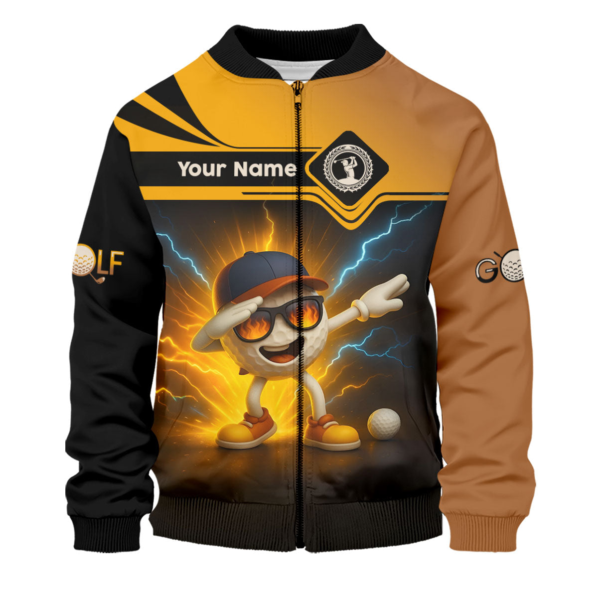 Funny Golf Ball Dabbing Shirt, Men's Funny Graphic Golf Polo Shirt, Gifts For Golfing Dad