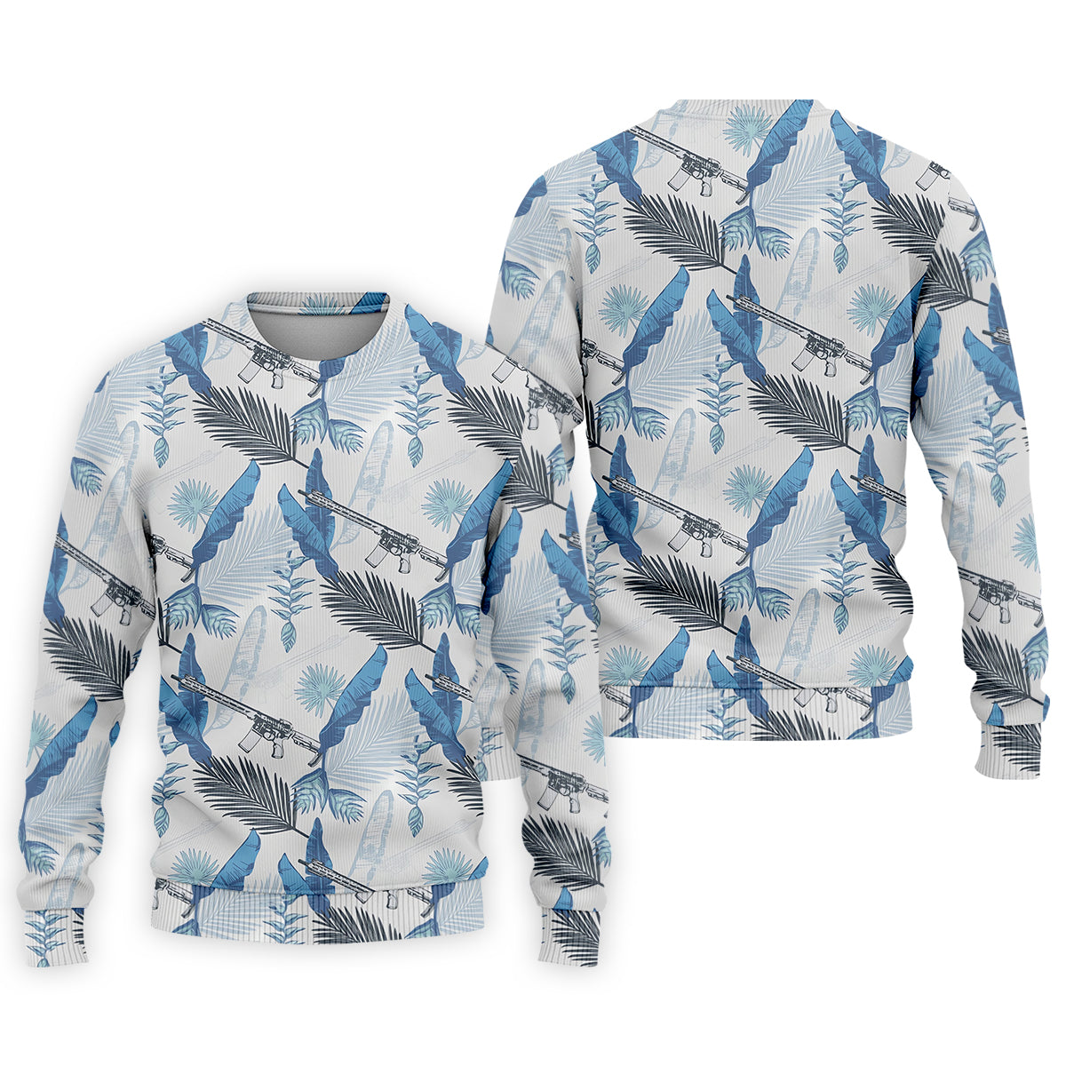 Blue Feather Golf Polo Shirt, Mens Golf Gift, Mens Tropical Shirts