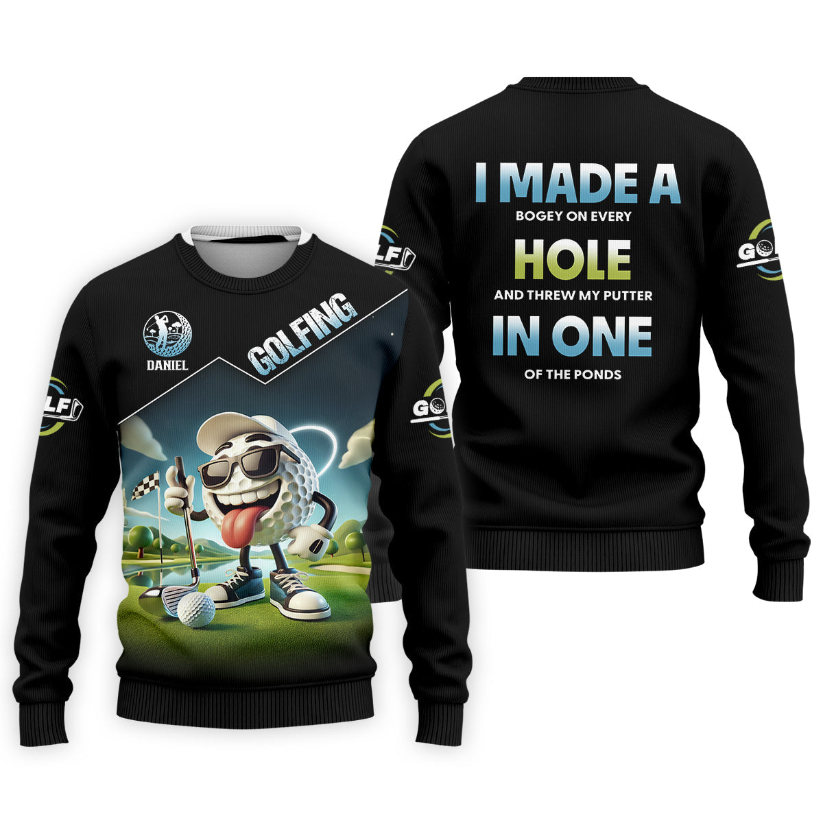 I Made A Bogey On Every Hole Custom Men's Golf Polo Shirt, Funny Golf Shirt, Dad Golf Gift