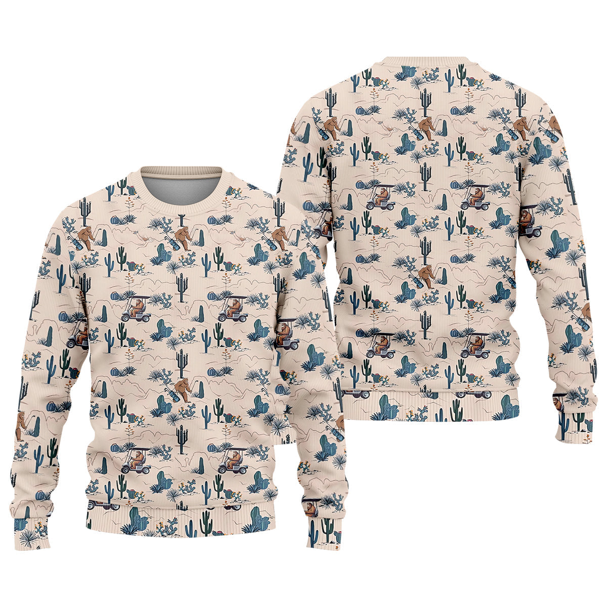 Bigfoot On The Green Men's Golf Polo Shirt, Funny Golf Shirt, Men Golf Gifts