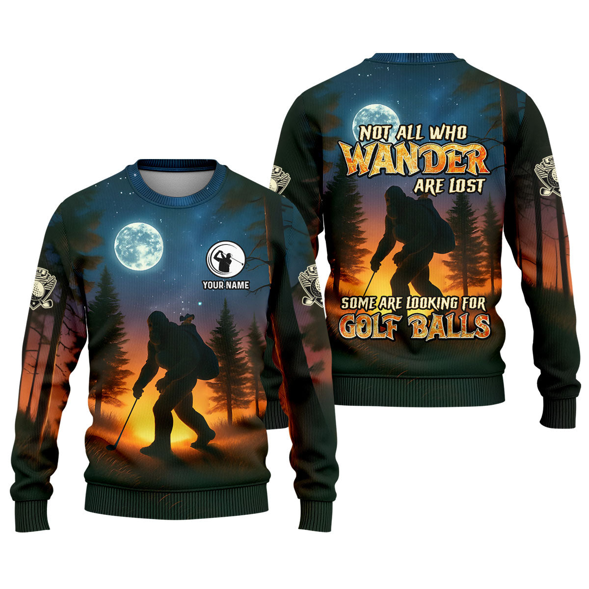 Not All Who Wander Are Lost Some Are Looking For Golf Balls Mens Funny Golf Shirts, Customized Golf Polos