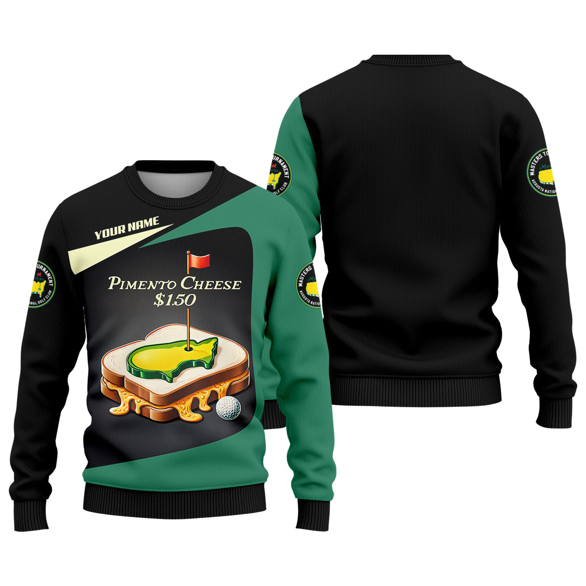 Pimento Cheese Augusta Golf Course Custom Men's Golf Polo Shirt, Funny Golf Gifts