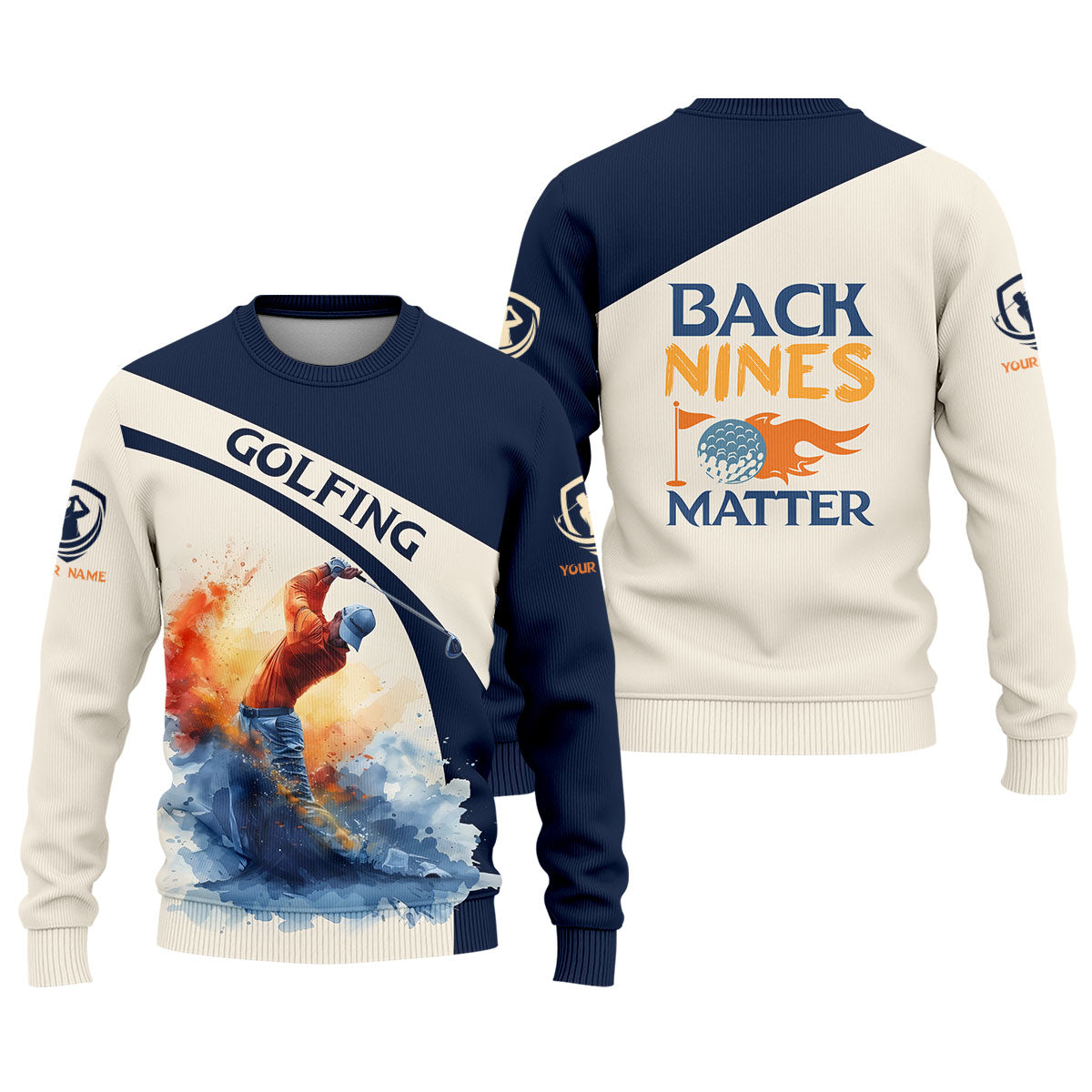 Back Nines Matter Custom Golf Polo Shirt, Funny Golf Shirt, Golf Polos For Men, Dad Golf Gift