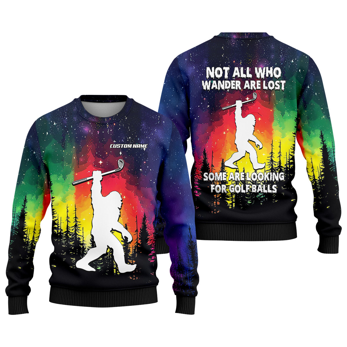 Custom Sasquatch Bigfoot Golf Polo Shirt , Funny Golf Shirt, Gift For Golfers