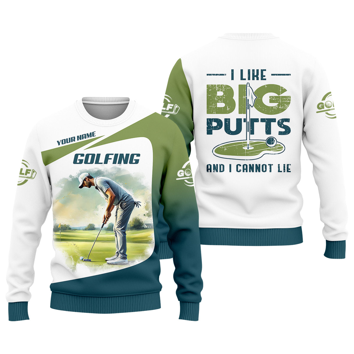 Custom I Like Big Putts And I Can Not Lie Funny Golf Polo Shirt, Gift For Golfers, Mens Golf Gift
