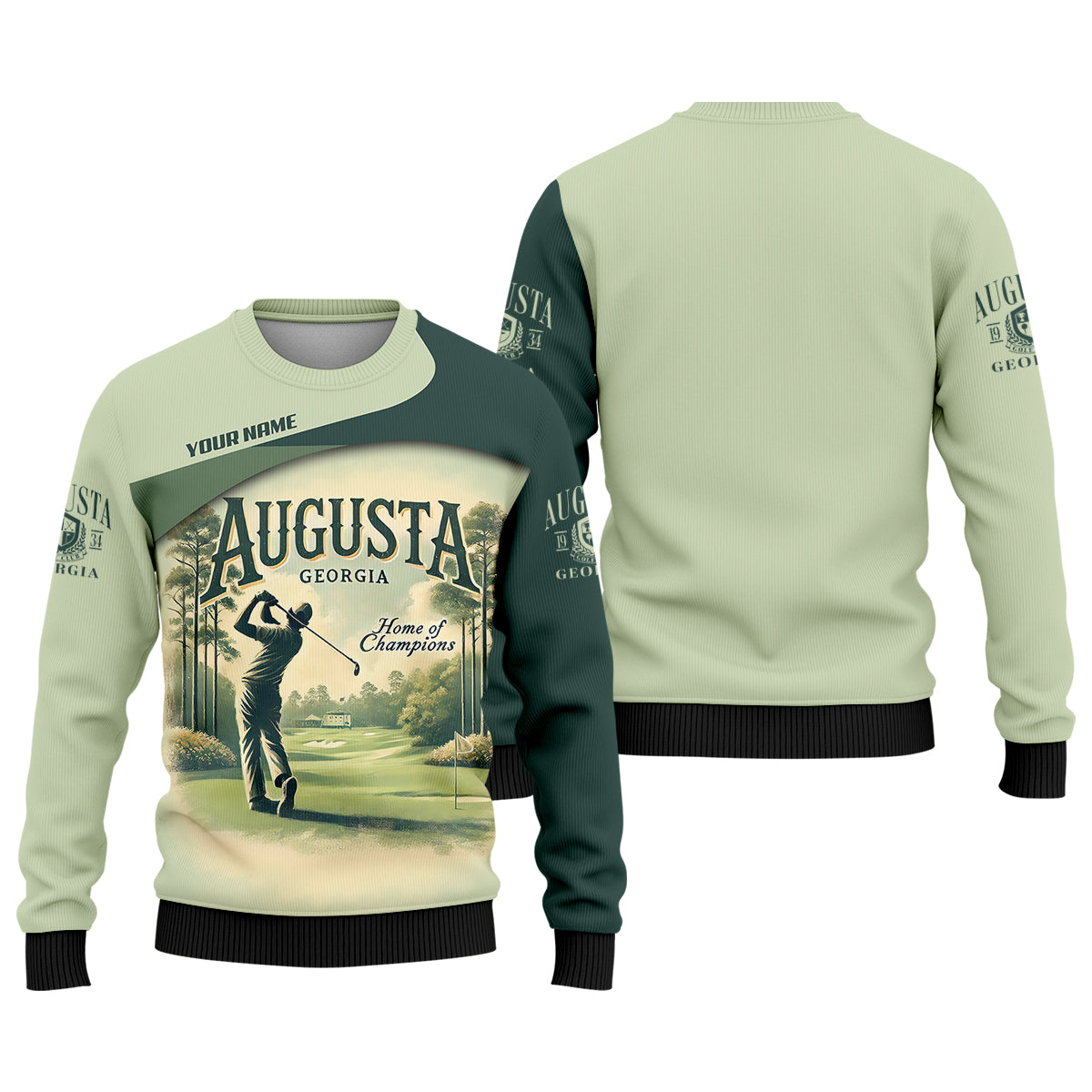 Custom Augusta Georgia Men's Golf Polo Shirt, Mens Golf Gift, Mens Golf Shirt