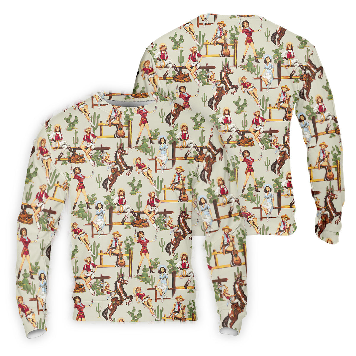 Desert Cowgirl Western Golf Shirt, Fun Golf Shirts For Men, Men's Golf Polo, Cool Golf Gifts