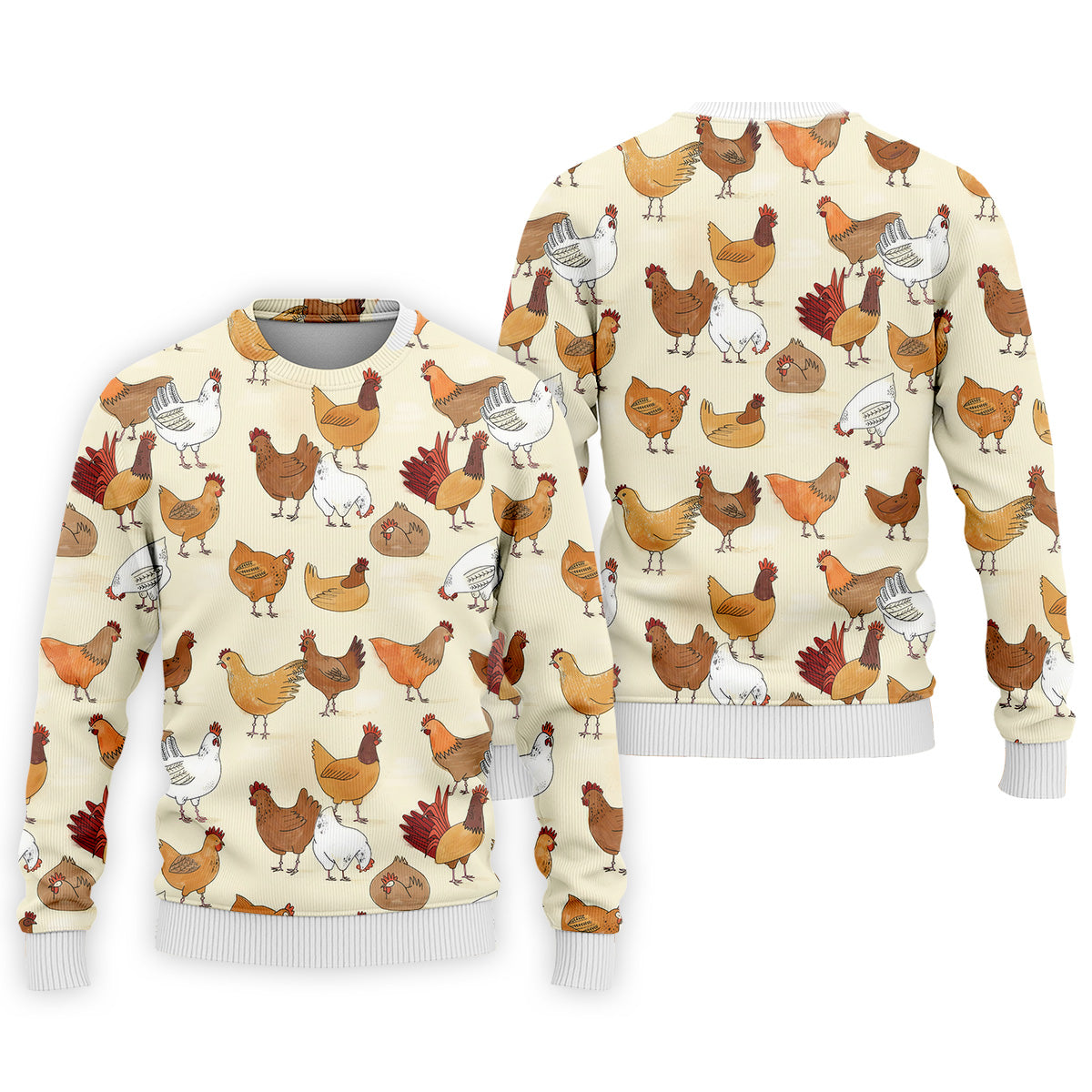 Chicken Family Custom Men's Funny Graphic Golf Polo Shirt, Chicken Lover Gifts, Dad Golf Gift