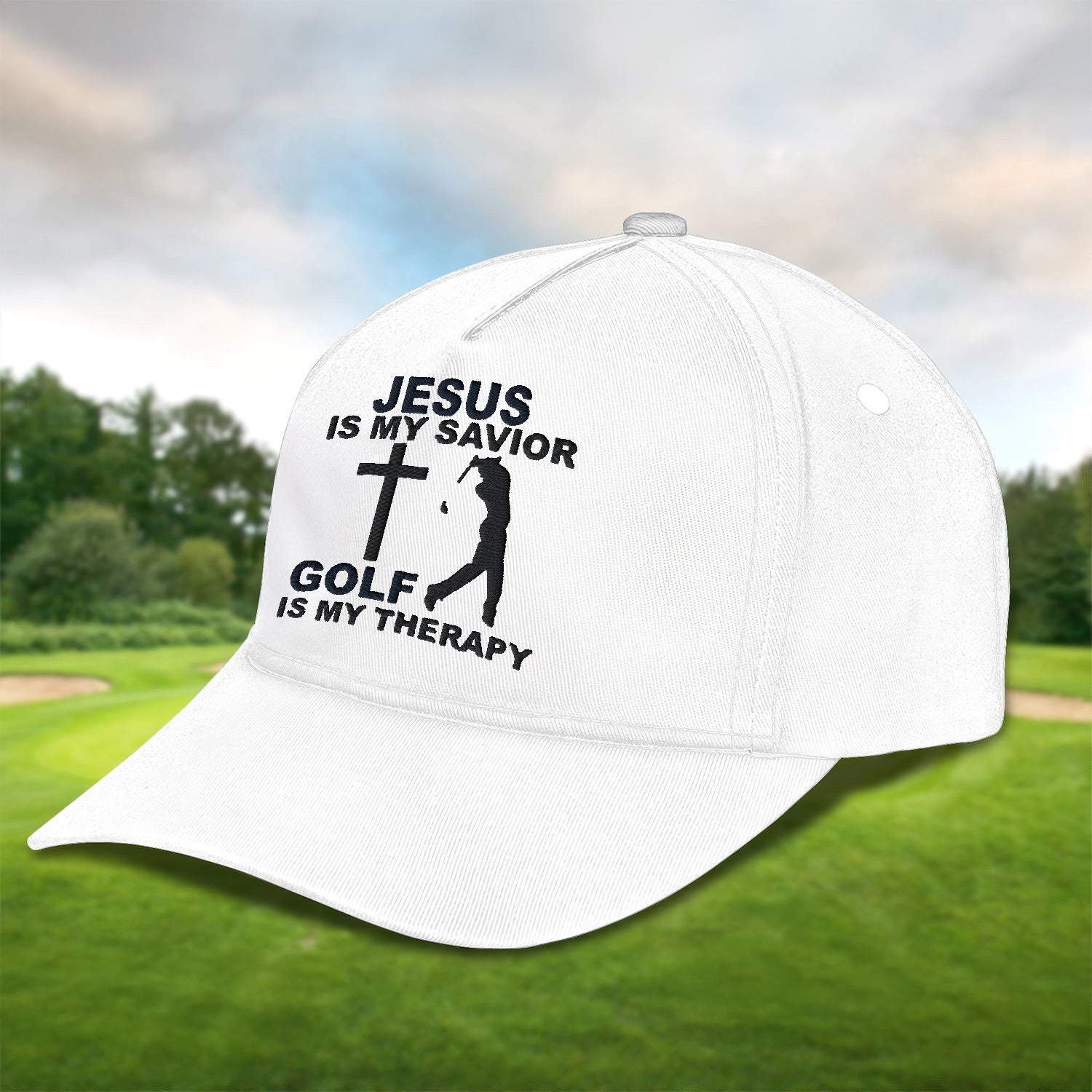 Jesus Is My Savior Embroidered Baseball Cap, Golf Hat, Dad Golf Gift