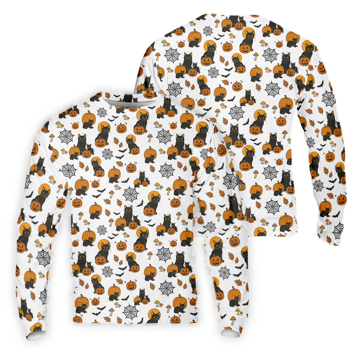 Halloween Cat Pumpkin Men Polo, Fun Golf Shirts For Men, Cool Golf Gifts, Golfing Apparel