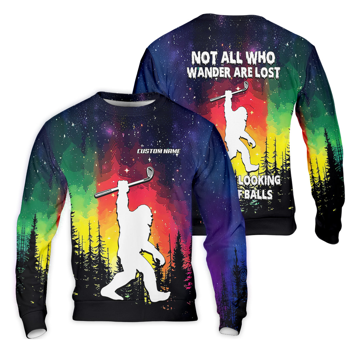 Custom Sasquatch Bigfoot Golf Polo Shirt , Funny Golf Shirt, Gift For Golfers