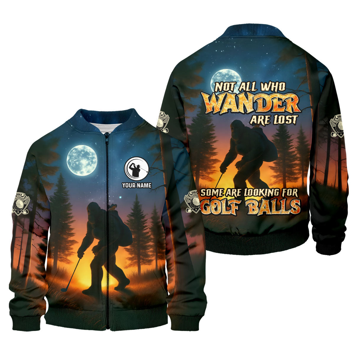 Not All Who Wander Are Lost Some Are Looking For Golf Balls Mens Funny Golf Shirts, Customized Golf Polos