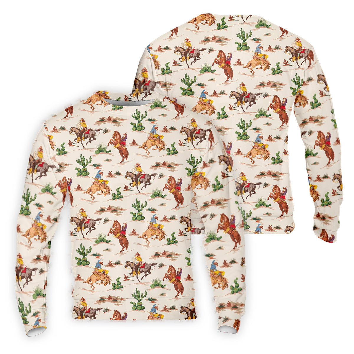 Cowboy Western Beige Polo Shirt, Western Golf Shirt, Unique Gift For Golfer, Funny Golf Shirt For Men