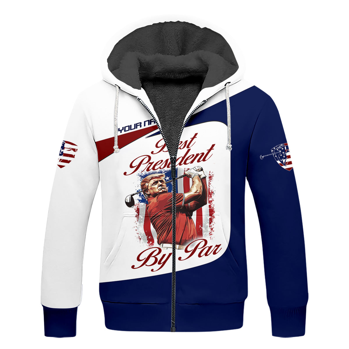 Trump Best President By Par Custom Funny Golf Polo Shirt For Men, Christmas Golf Gift