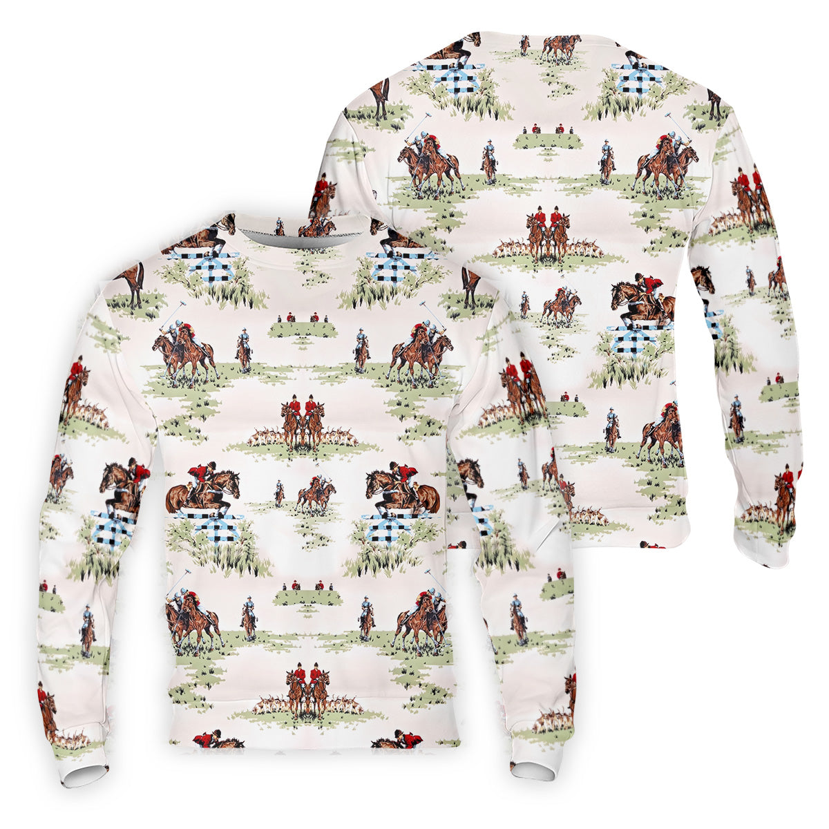 Equestrian Theme Mens Golf Polo Shirts, Unique Gift For Golfer, Golf Accessories For Men