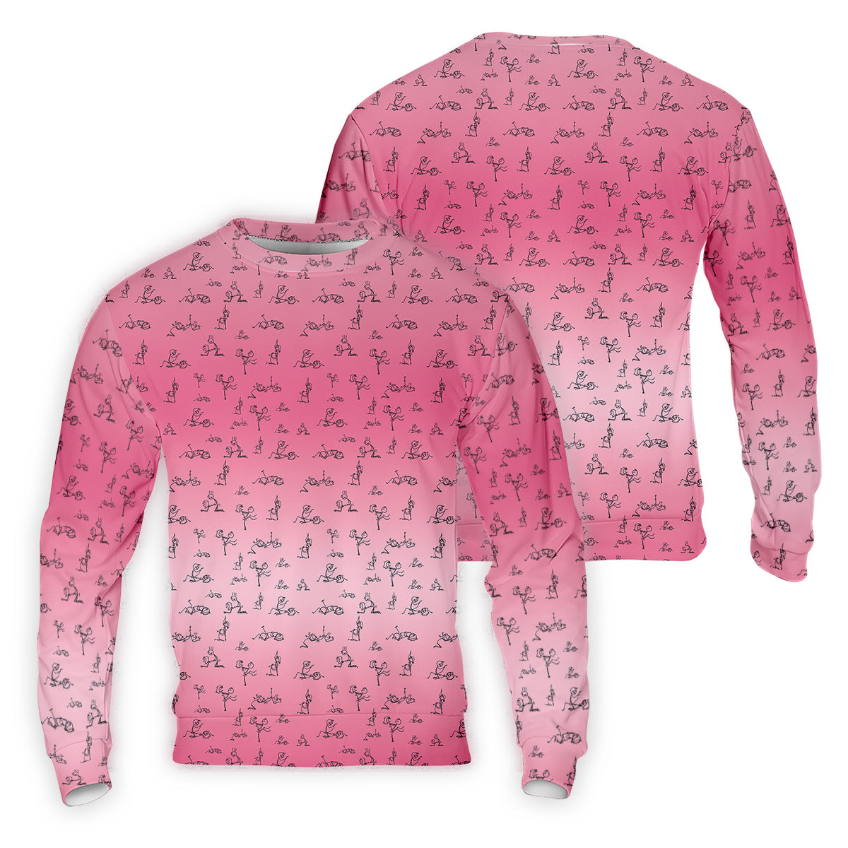 Funny Stickman Men's Pink Golf Polo, Unique Gift For Golfer, Golf Accessories For Men