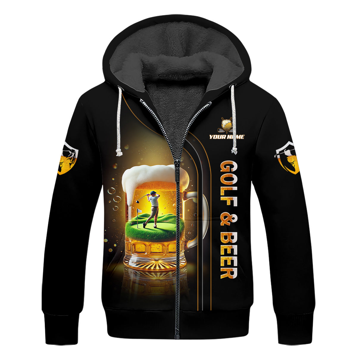 I Make Golf Ball And Beer Custom Men's Golf Polo Shirt, Funny Golf Shirt, Dad Golf Gift