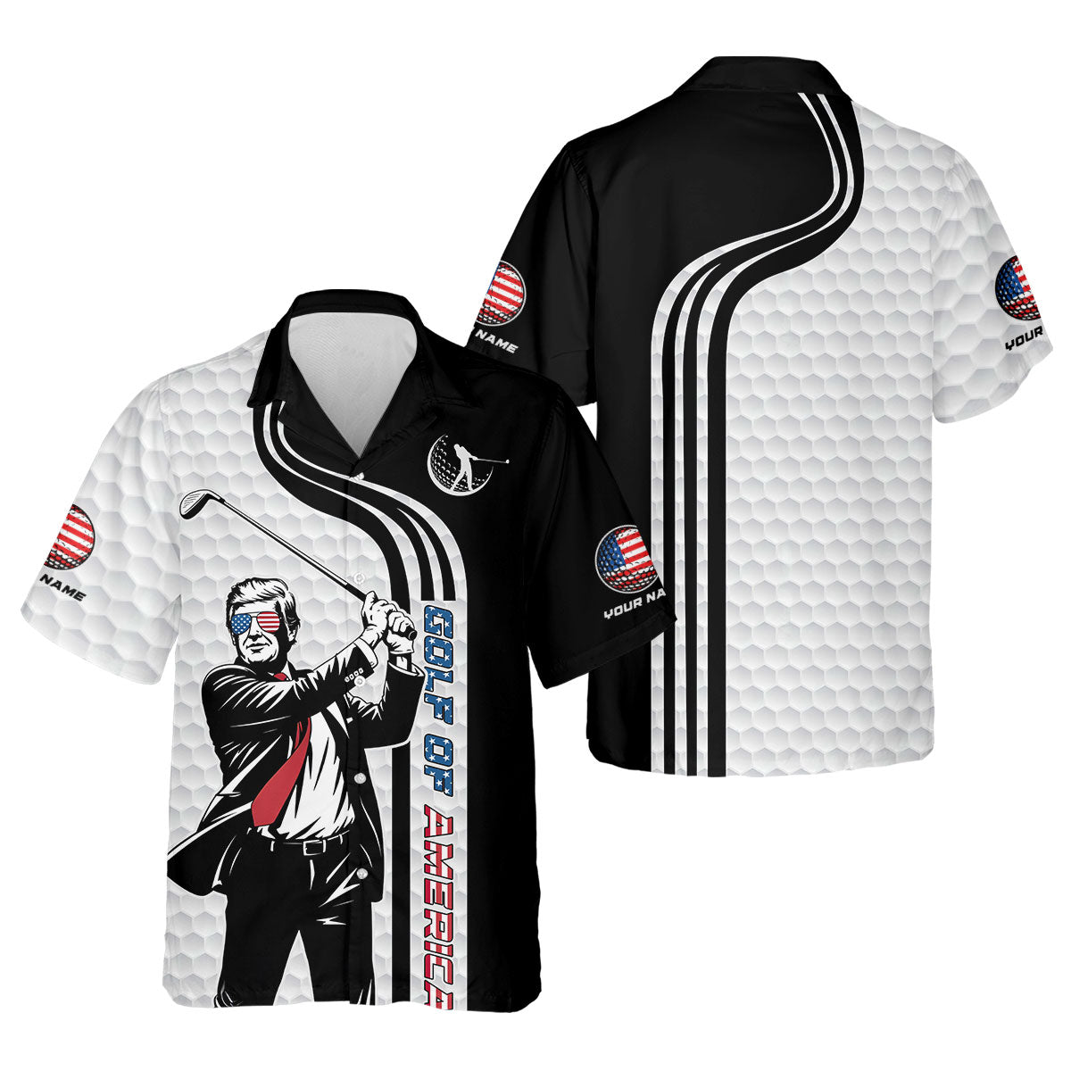 Golf Of America Mens Patriotic Golf Shirts, Mens Golf Gift, Mens Golf Polo Shirts, Golf Shirts For Men