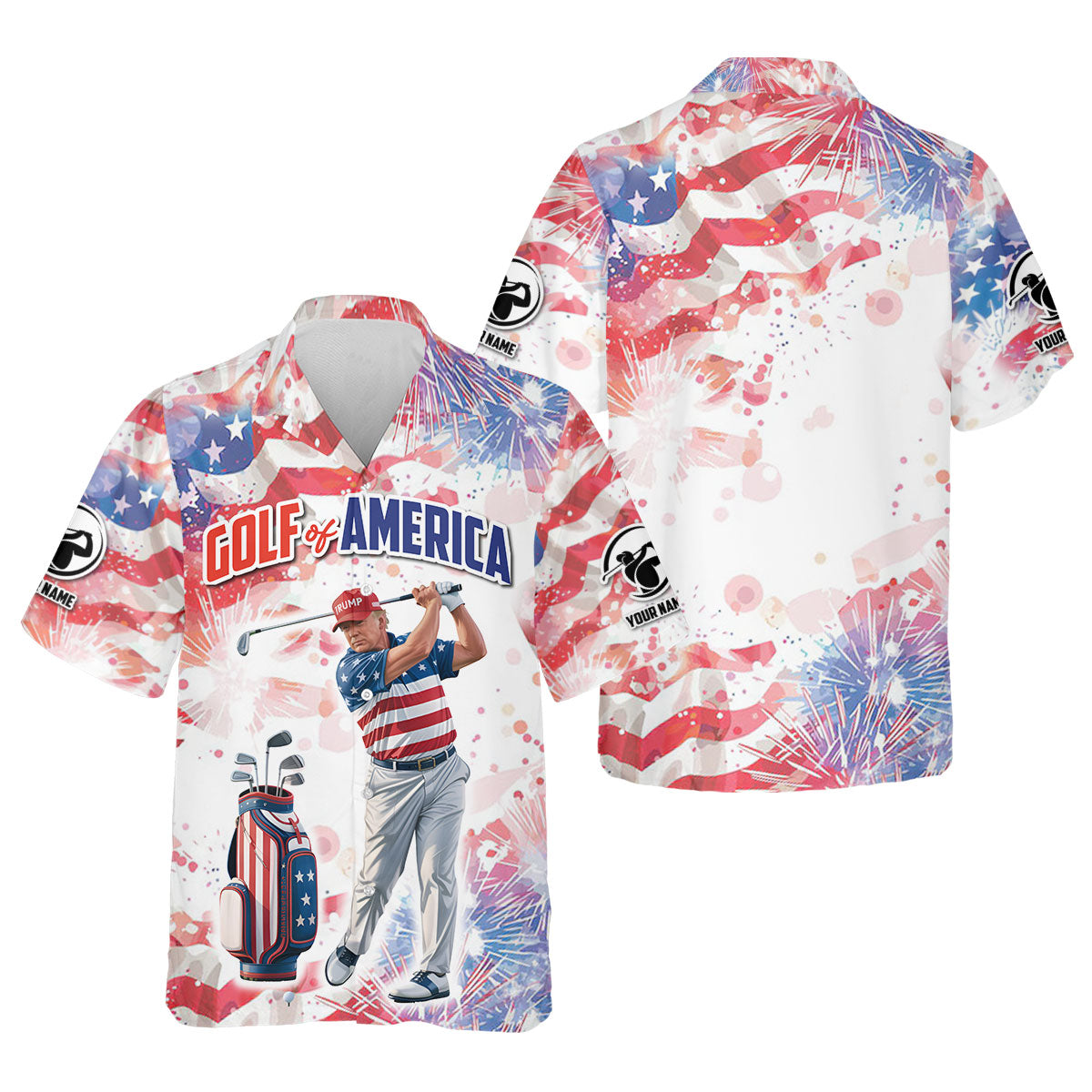 Golf Of America Men Golf Polo, Mens Patriotic Golf Shirts, Patriotic Golf Polo Shirts, Golf Shirt For Men