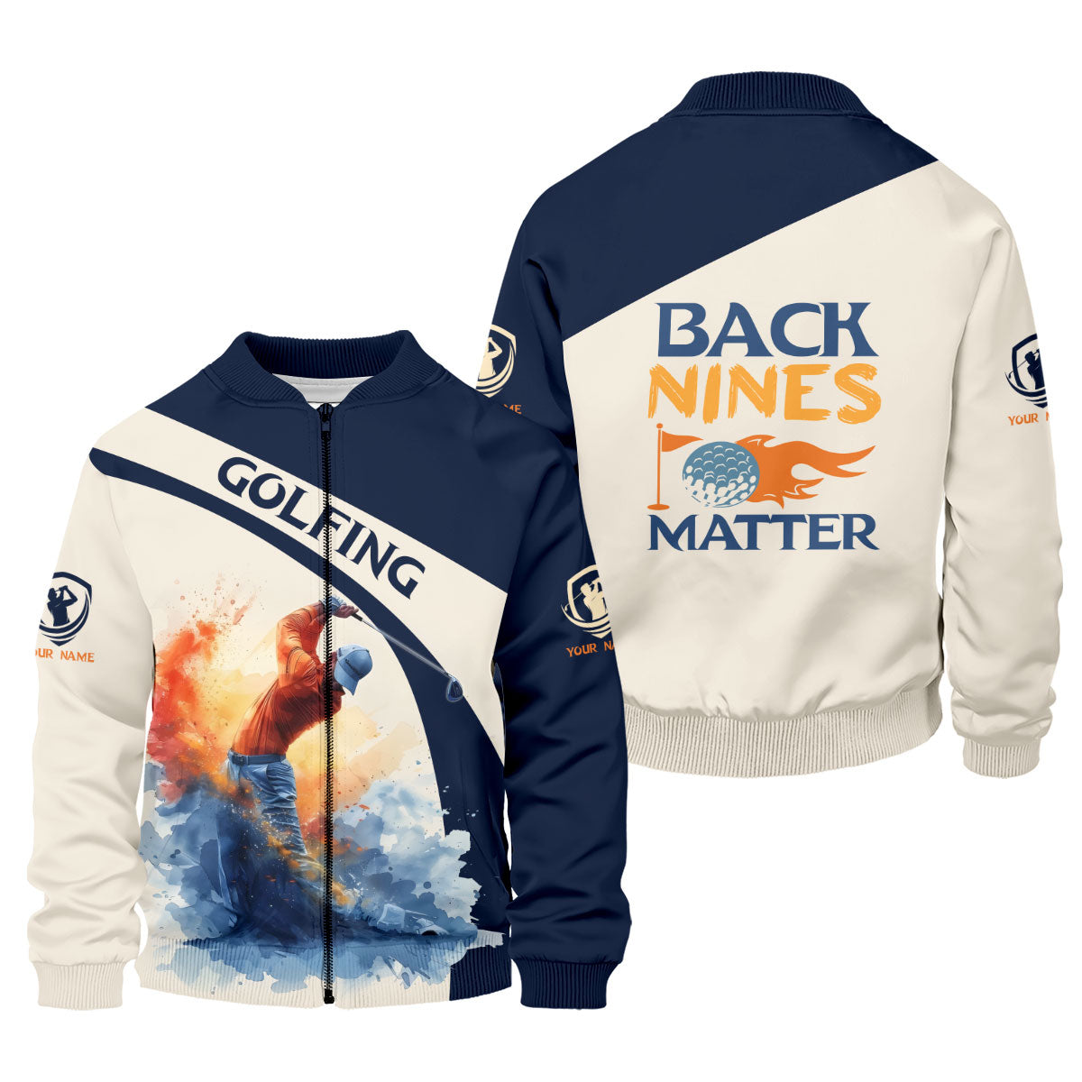 Back Nines Matter Custom Golf Polo Shirt, Funny Golf Shirt, Golf Polos For Men, Dad Golf Gift