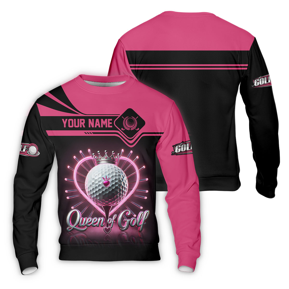 Queen Of Golf Custom Funny Womens Golf Polo Shirt, Ladies Golf Shirt, Mothers Day Gifts