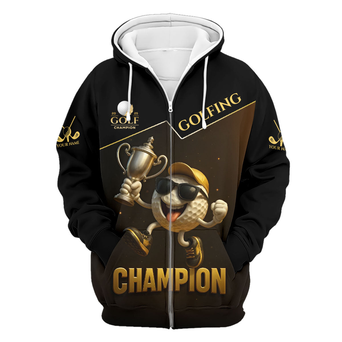 Golf Champion Funny Shirt, Men's Funny Graphic Golf Polo Shirt, Dad Golf Gift