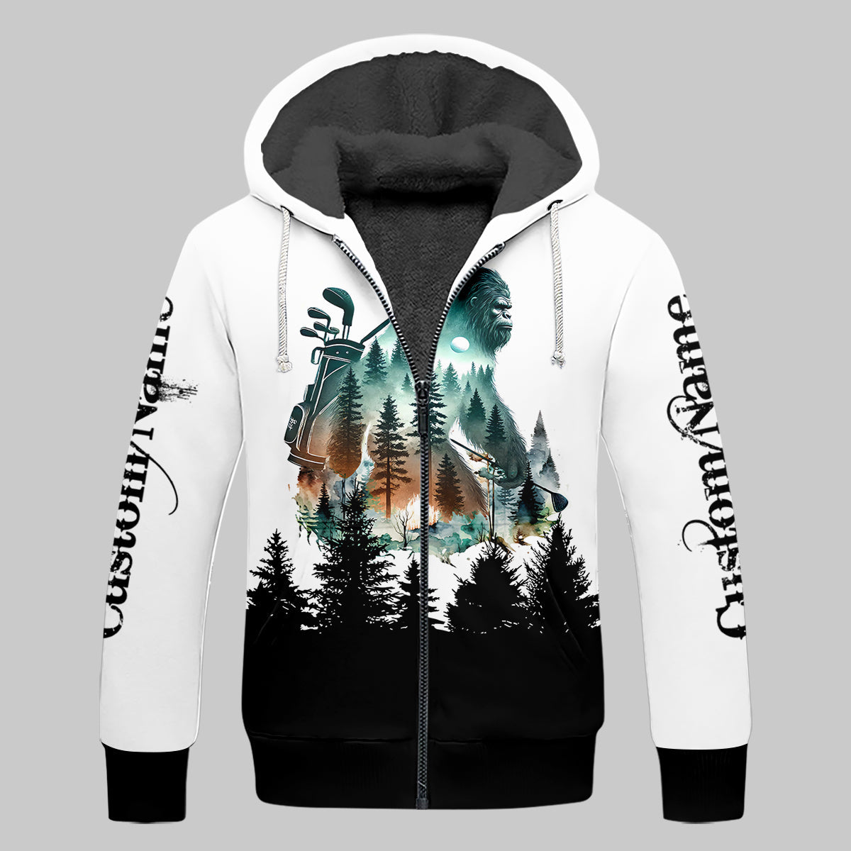 Not All Who Wander Are Lost Bigfoot Hunter Men's Golf Polo Shirt, Golf Lover Gifts, Funny Golf Shirt