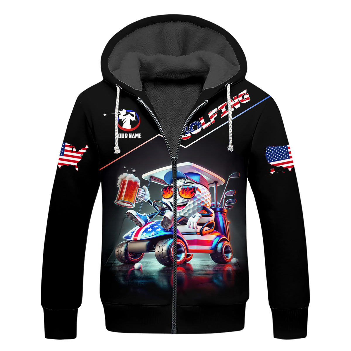 Let's Get Drunk Custom Men's Golf Polo Shirt, Funny Golf Shirt, Dad Golf Gift