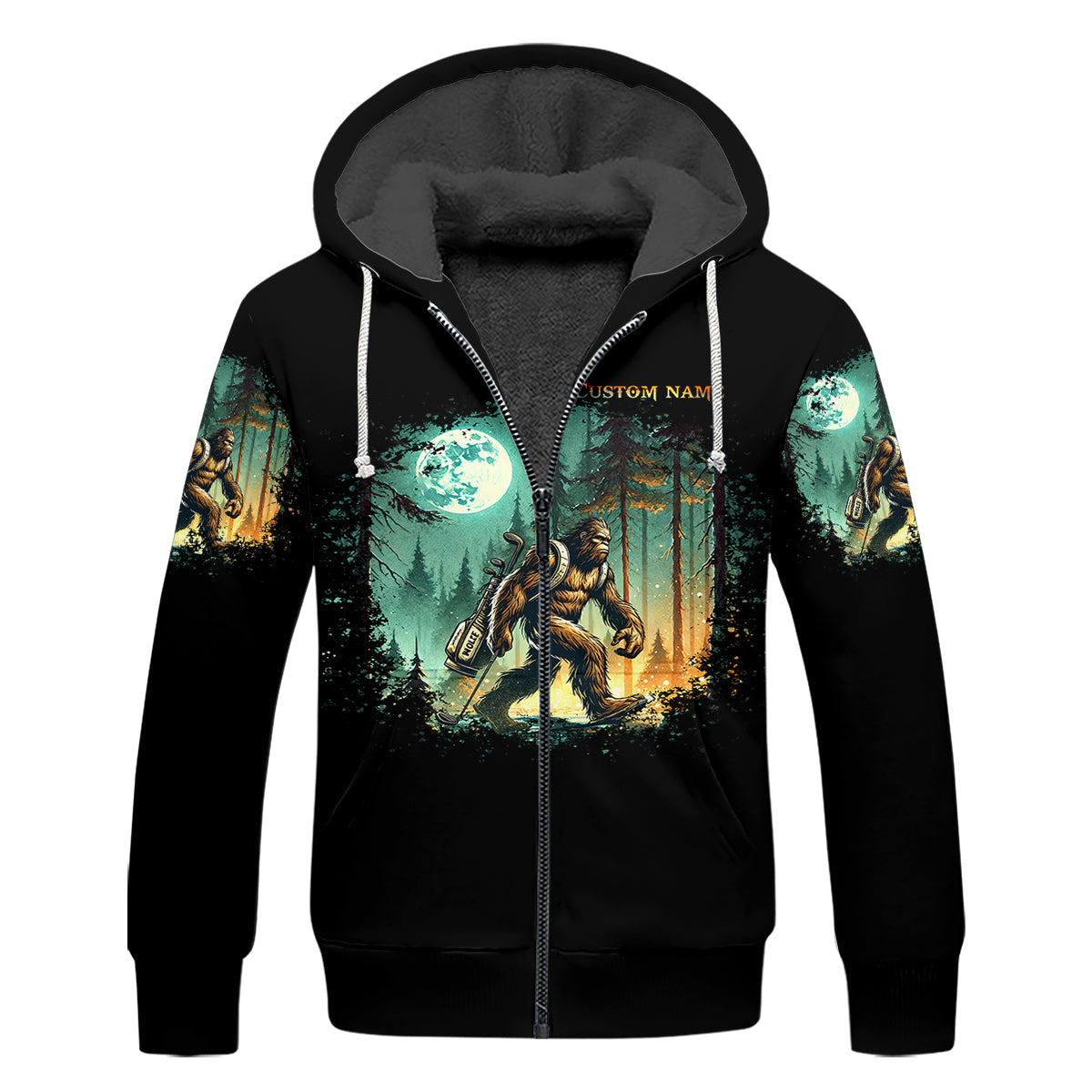 Not All Who Wander Are Lost Custom Bigfoot Men's Golf Polo Shirt, Funny Golf Shirt, Dad Golf Gift