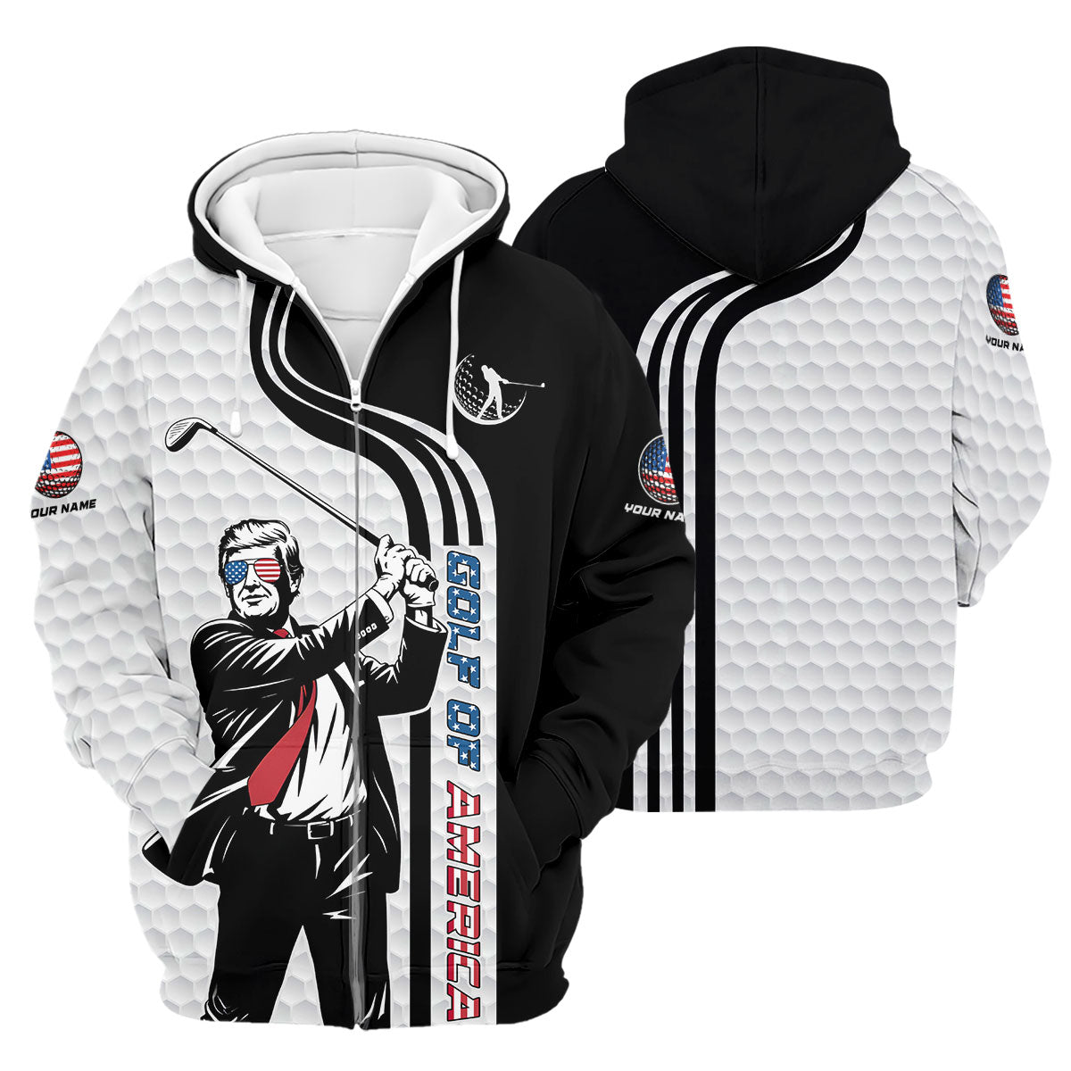 Golf Of America Mens Patriotic Golf Shirts, Mens Golf Gift, Mens Golf Polo Shirts, Golf Shirts For Men