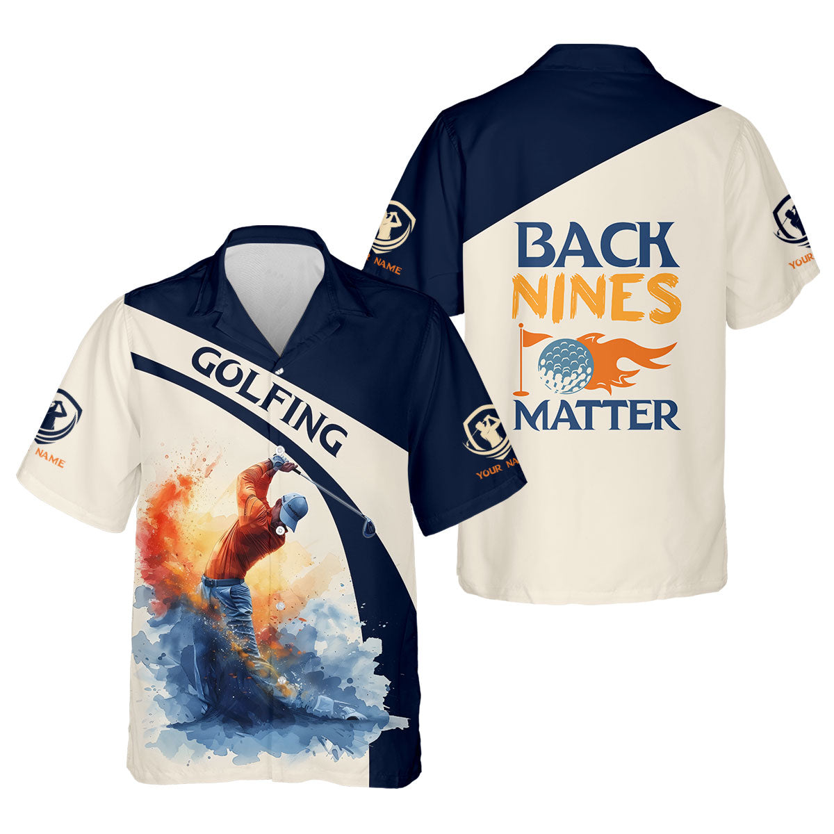 Back Nines Matter Custom Golf Polo Shirt, Funny Golf Shirt, Golf Polos For Men, Dad Golf Gift