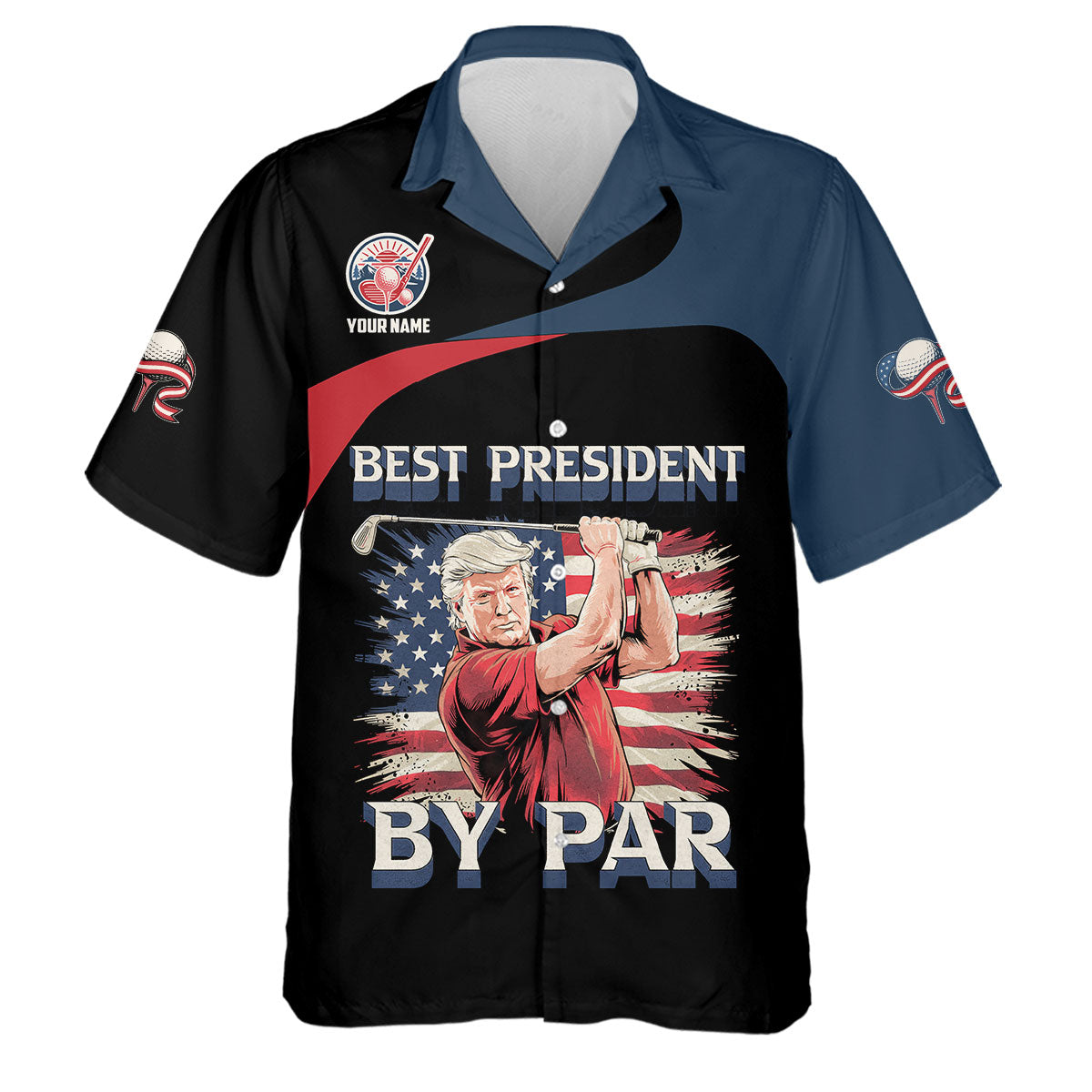 Funny Best President By Par Customize Golf Shirts For Men, Golf Clothes Men, Men Golf Gifts