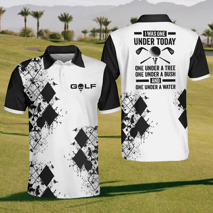 I Was One Under Today Men’s Golf Polo Shirt, Mens Goft Gift, Gift For Golf Lovers
