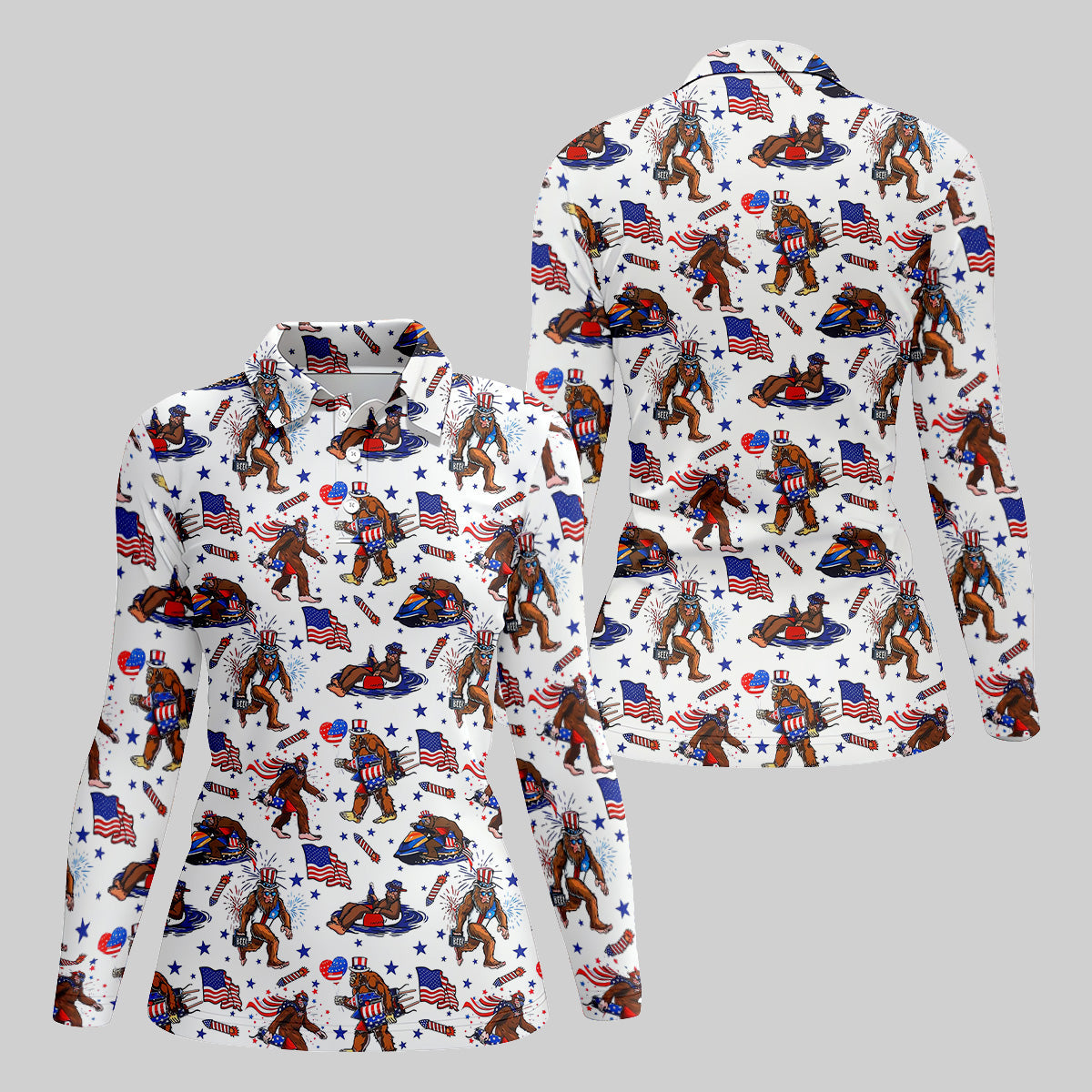 Bigfoot Sasquatch Funny Golf Polo Shirt, Ladies Golf Shirt, Women Golf Shirt, Funny Golf Gift