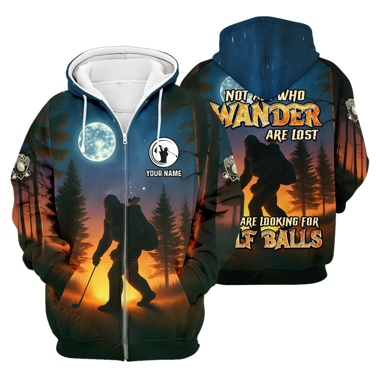 Not All Who Wander Are Lost Some Are Looking For Golf Balls Mens Funny Golf Shirts, Customized Golf Polos