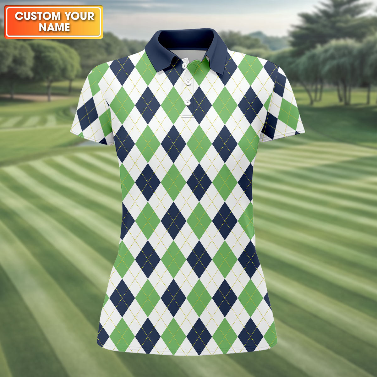 Green And Black Argyle Sleeveless Womens Golf Shirts, Ladies Pink Golf Shirt, Womens Golf Polo Shirts, Womens Golf Tops