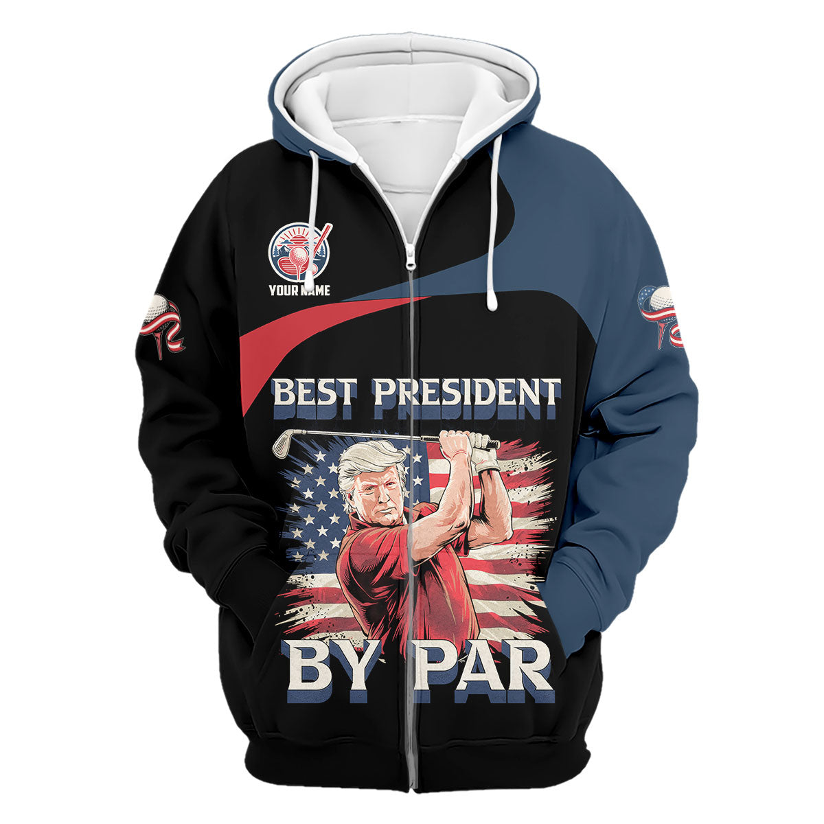 Funny Best President By Par Customize Golf Shirts For Men, Golf Clothes Men, Men Golf Gifts