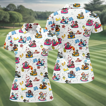 Halloween Summer, Fun Golf Polos, Sleeveless Womens Golf Shirts, Ladies Golf Shirts, Michael Myers, Freddy Krueger, Pennywise