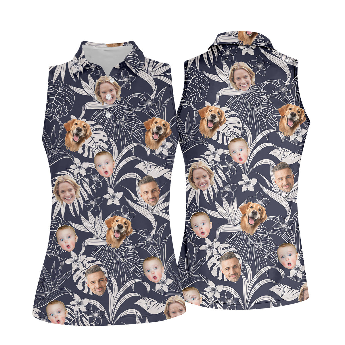 Black Floral Shirt Women, Vintage Aloha Shirts, Ladies Palm Tree Shirt, Custom Face Shirt, Ladies Golf Shirts