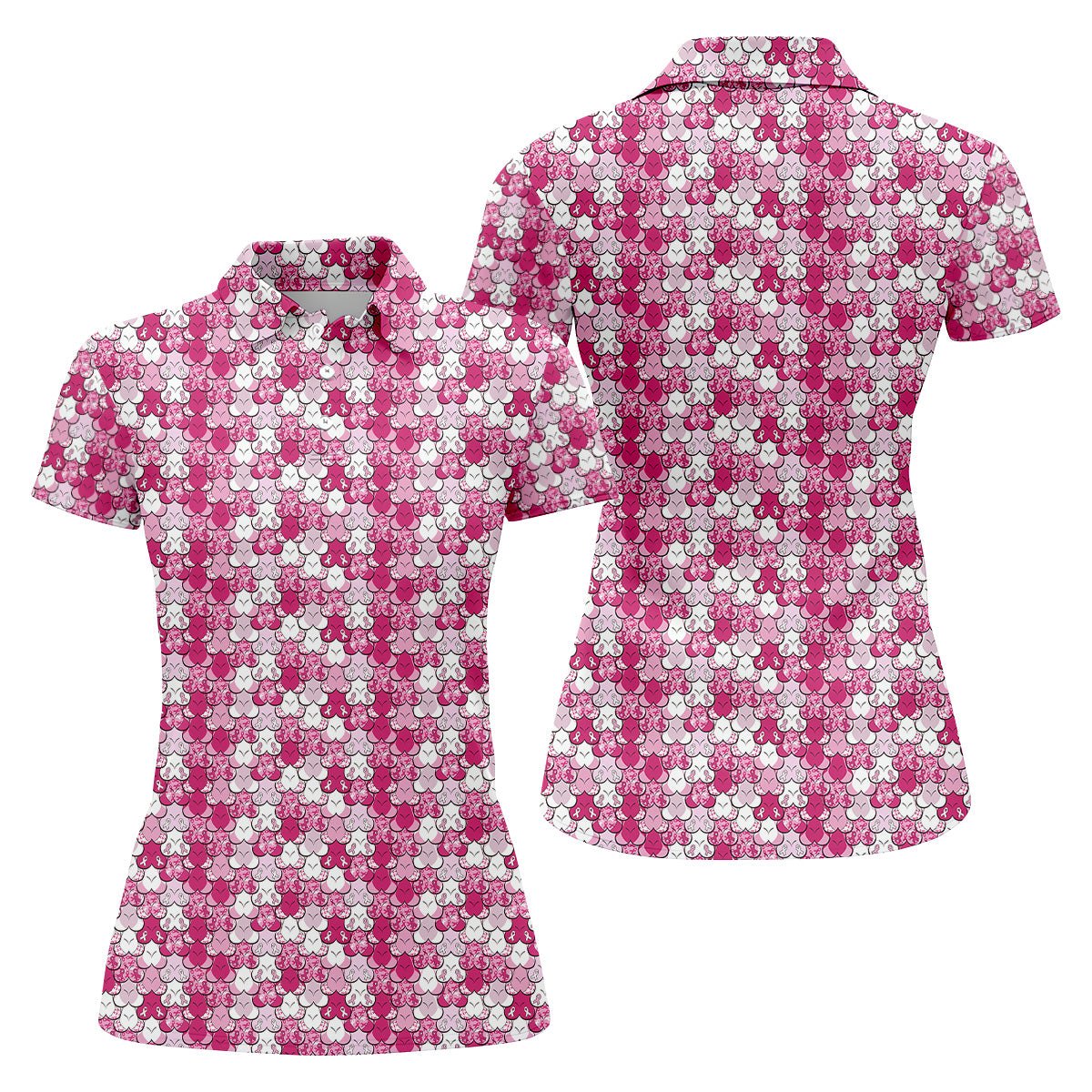 Funny Boobs Womens Golf Shirt, Breast Cancer Awareness Shirt, Pink Golf Shirt, Ladies Golf Shirt