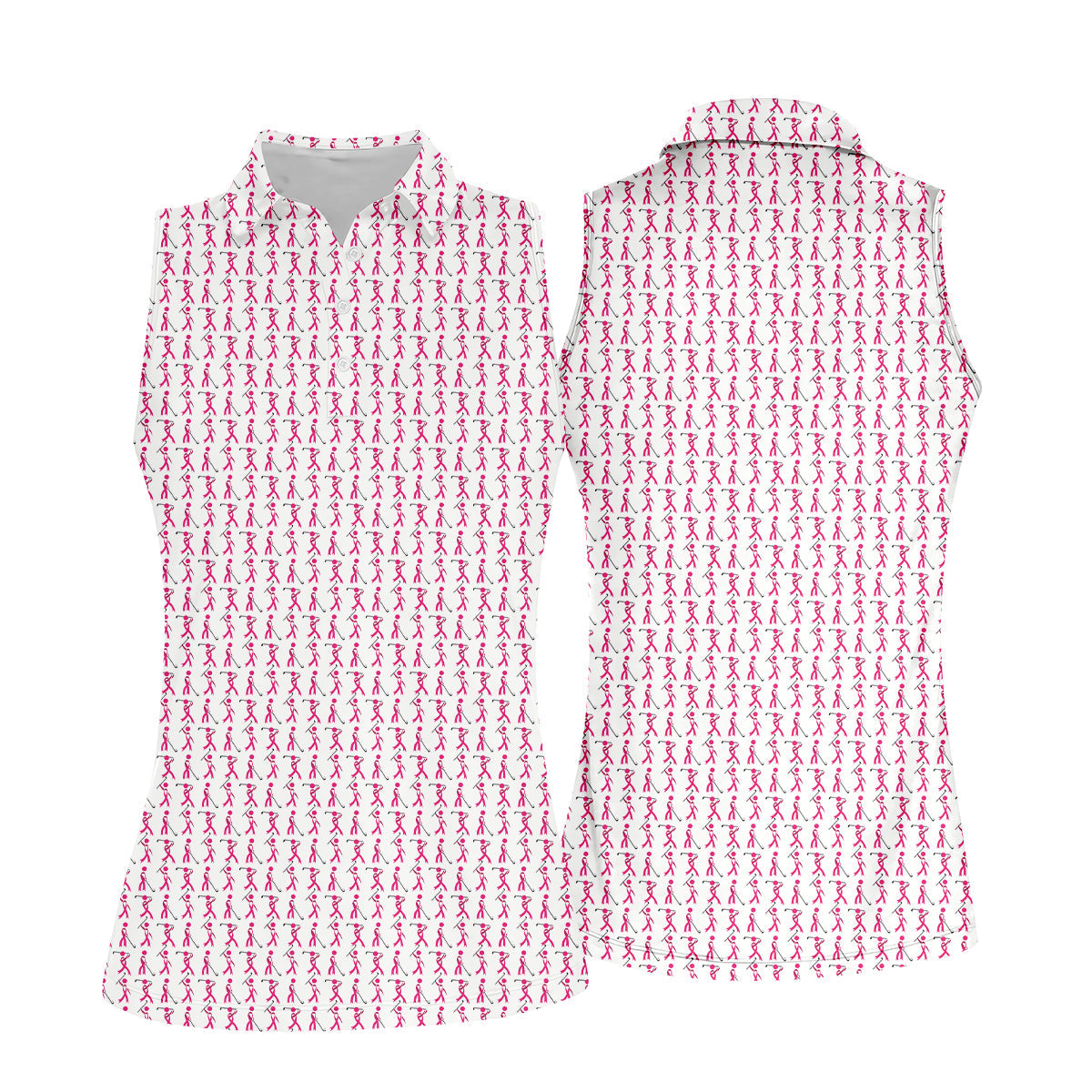 Funny Stick Breast Cancer Golf Shirt, Breast Cancer Support Shirts, Ladies Golf Shirt, Womens Golf Polo