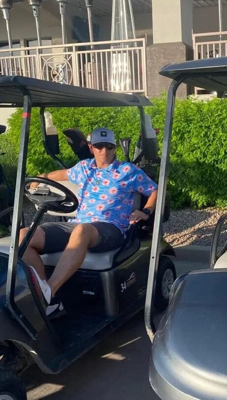 Floral Golf Polo Shirts, Golfing Apparel, Men Golf Gift, Funny Golf Shirt