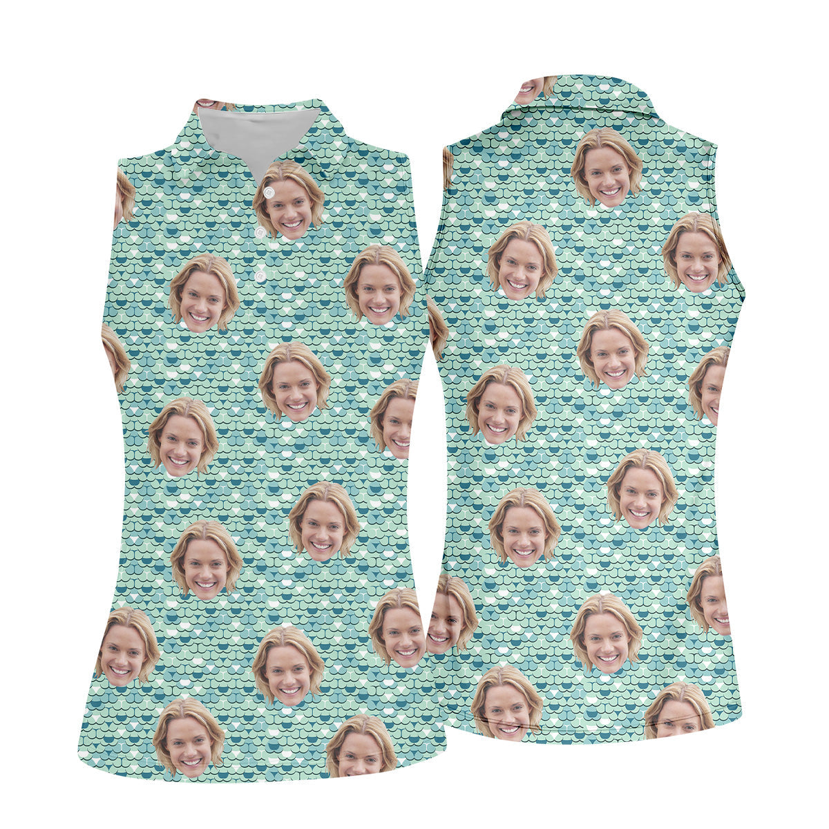 Funny Butt Green Golf Polo Shirt, Custom Face Golf Shirt, Fun Womens Golf Shirts, Ladies Golf Shirt