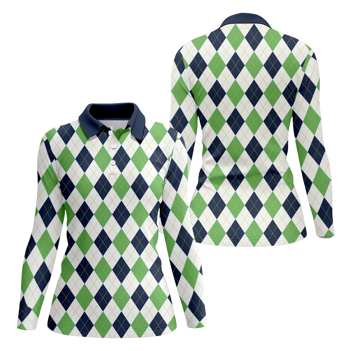 Green And Black Argyle Sleeveless Womens Golf Shirts, Ladies Pink Golf Shirt, Womens Golf Polo Shirts, Womens Golf Tops