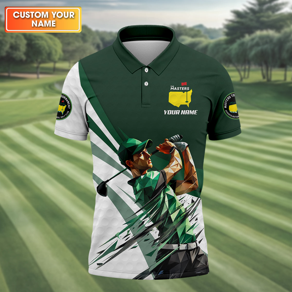 I Hate Golf Augusta Masters Tournament Custom Men's Golf Polo Shirt, Funny Gift For Golfer